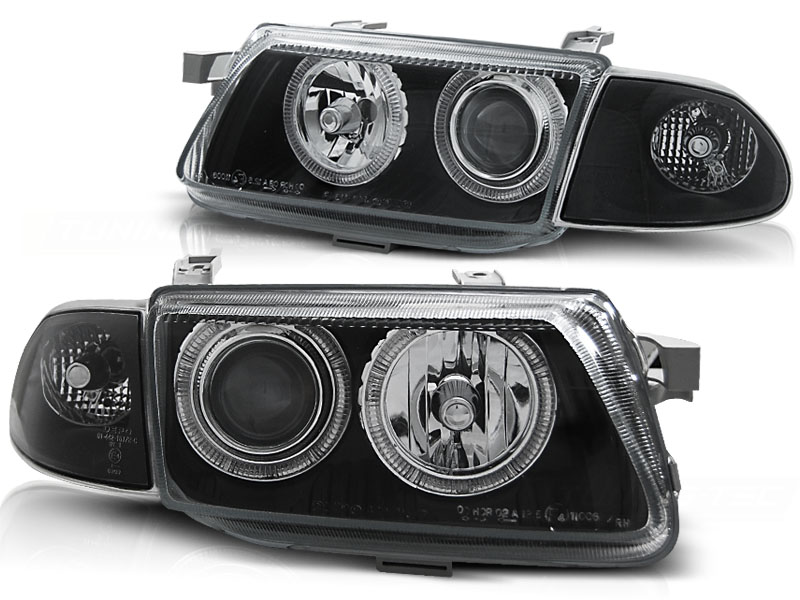 Phares Opel Astra F Angel Eyes noire