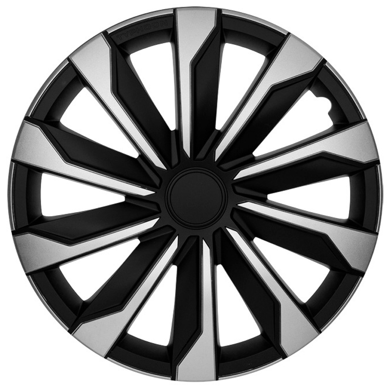 Jeu d'enjoliveurs Typhoon 17-inch argent/noir
