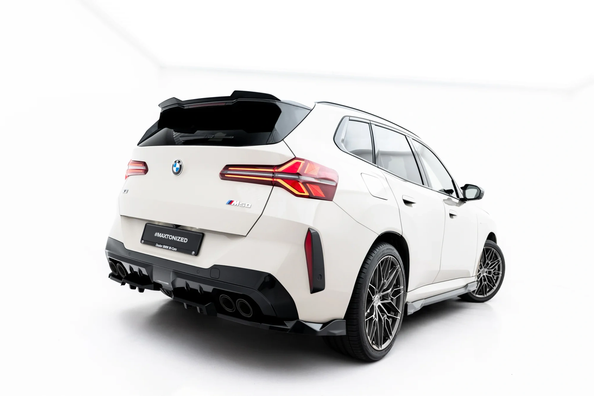 Diffuser passend voor BMW X3 M50 G45 Glans Zwart Maxton