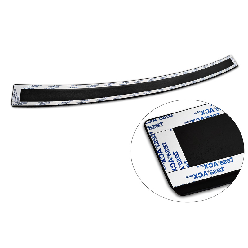 Protection de seuil arrière en aluminium noir mat sur mesure pour Skoda Octavia IV Kombi 2020-2024 & FL 2024- (incl. RS, excl. Scout) 'Riffled Plate'