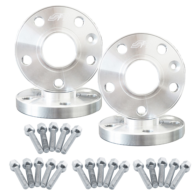 Simoni Racing Kit d'Élargisseurs de Roue en aluminium - 2x15mm(AV) - 2x18mm(AR) (Moyeu 66,6mm) avec boulons de roue - sur mesure pour Audi divers
