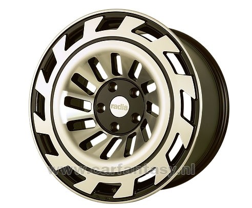 RADI8 T12 8.5x18 5x112 40 Black / Machine Face 66,6 Velgen