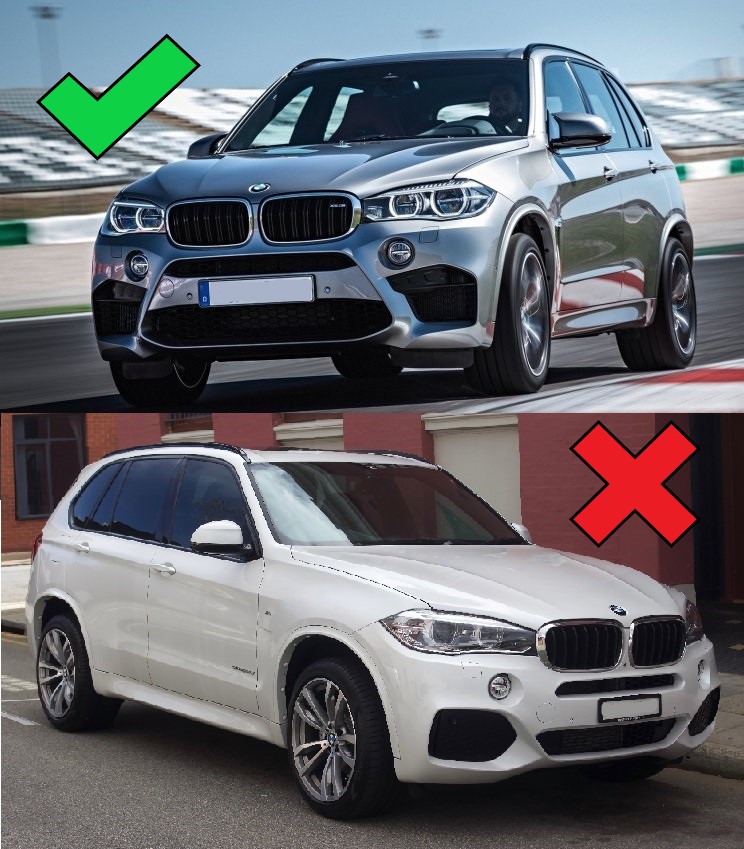 Voorspoiler V.1 BMW X5M F85 / X6M F86 Maxton Glans Zwart