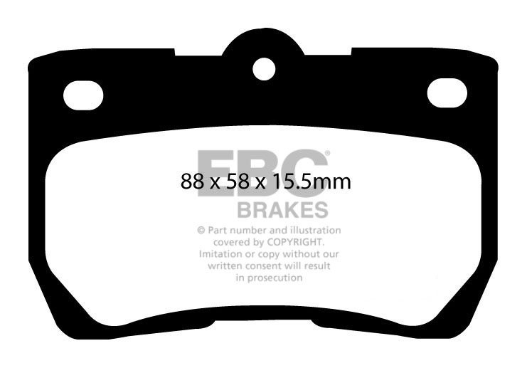 EBC Brakes LEXUS IS220D 2.2 TD 2005-2011 Remblokken achterzijde