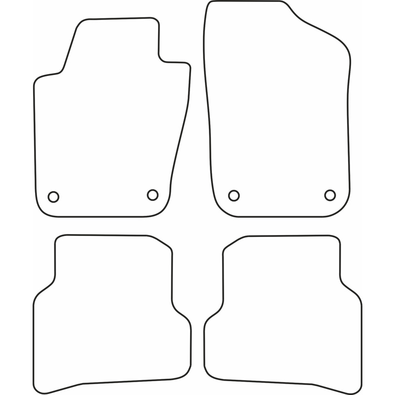 Set de tapis de sol sur mesure pour Volkswagen Polo 6R & 6C 2009-2017