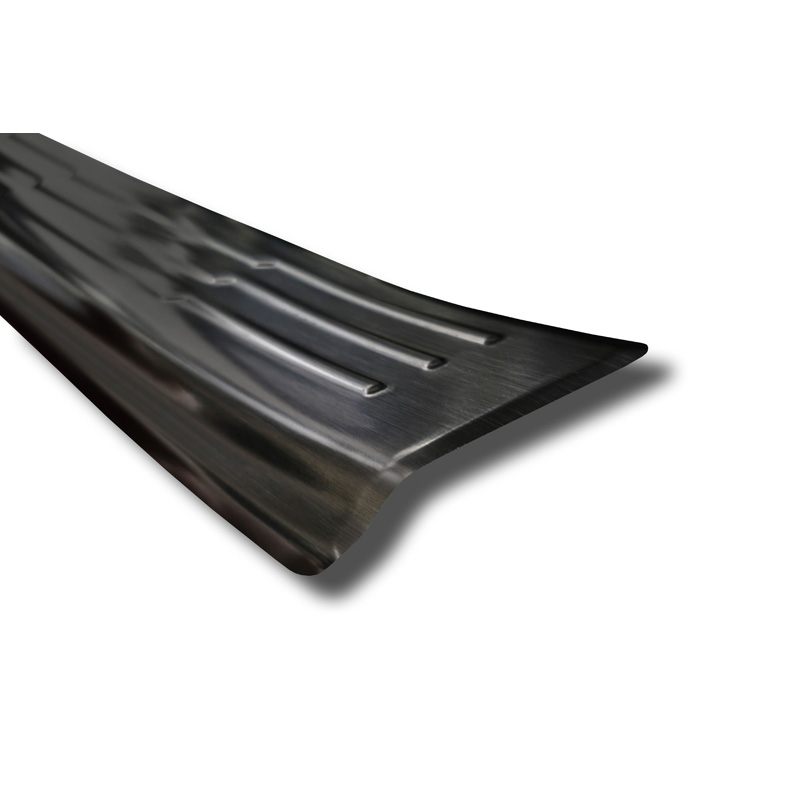 Avisa Seuils de portes inox noir sur mesure pour Peugeot 3008 III 2024- - 'Lines' - 4-pièces