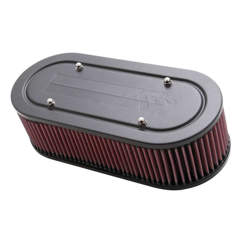 K&N Filtre à Air ovale 305x140mm sur mesure pour carburateur Weber 40/46 IDA, Hauteur d'assemblage 85mm (56-1770-2)