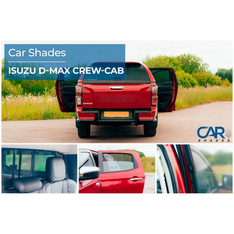 Set de Car Shades sur mesure pour Isuzu D-Max 4 portes 2019- (4-pièces)