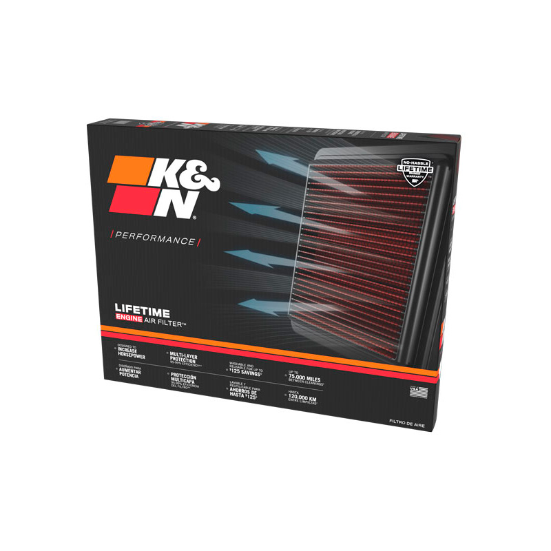 K&N Filtre à air de remplacement sur mesure pour BMW 520i/520d/523d/530i/530e/540d/550e (G60/G61) 2023- & BMW 735i/740i/740d/750e/760e (G70) 2022- (33-3188)