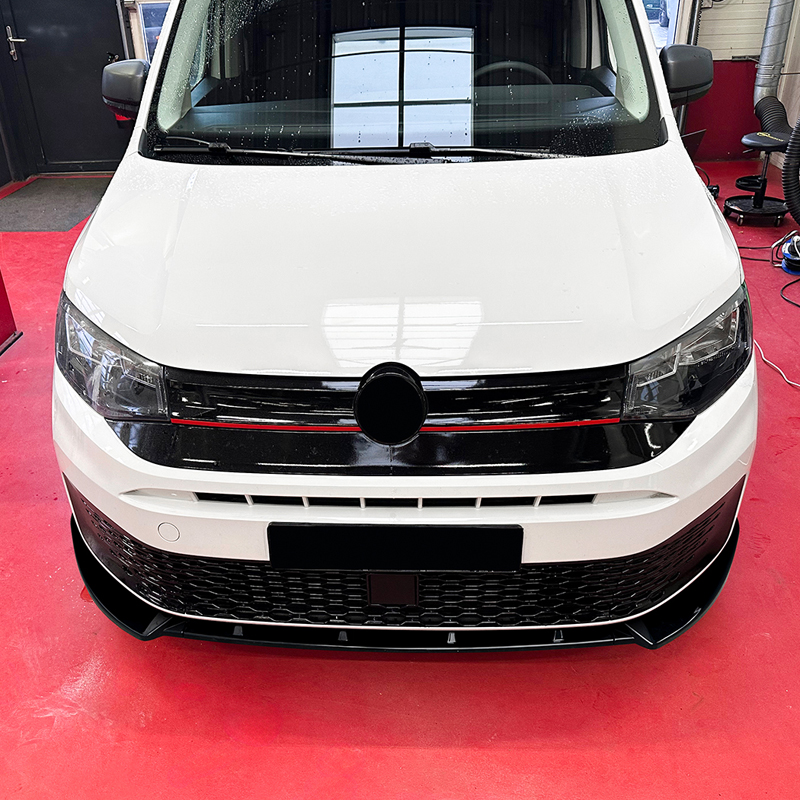 Spoiler avant sur mesure pour Volkswagen Caddy V 2020- (ABS Noir luisant)