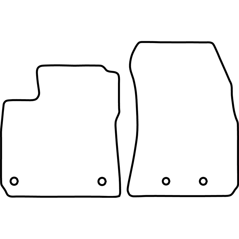 Set de tapis de sol en velours sur mesure pour Ford Transit Courier 2019-