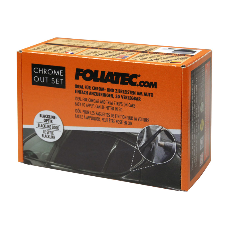 Foliatec Set 'Chrome Out' Noir Luisant - Bande de feuille 5cm x 15m