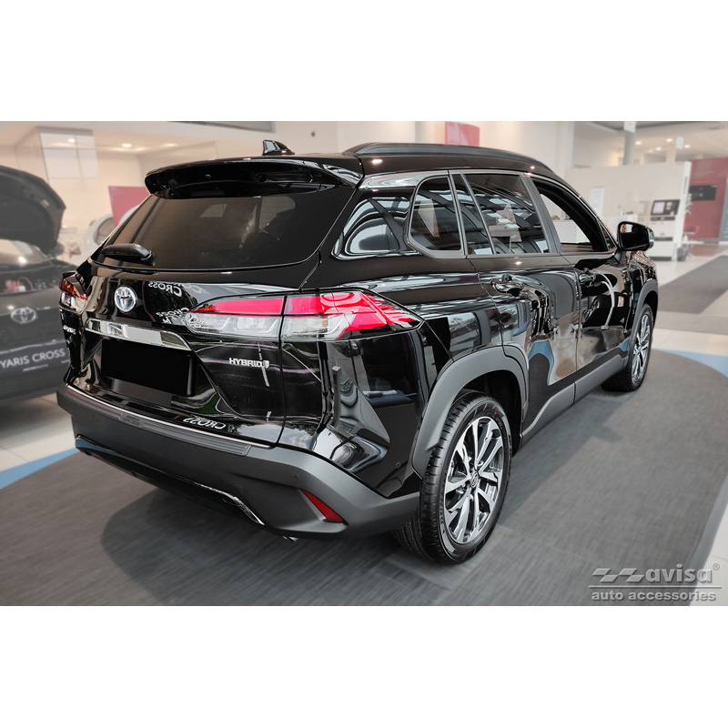 Revêtement d'habillage du hayon du coffre inox Chrome sur mesure pour Toyoto Corolla Cross (XG1TJ) 2022-