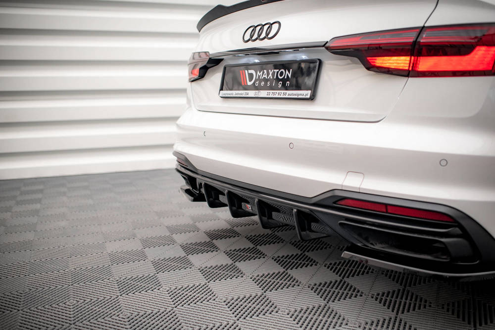 Diffuser Audi A4 B9 FL Maxton Glans Zwart