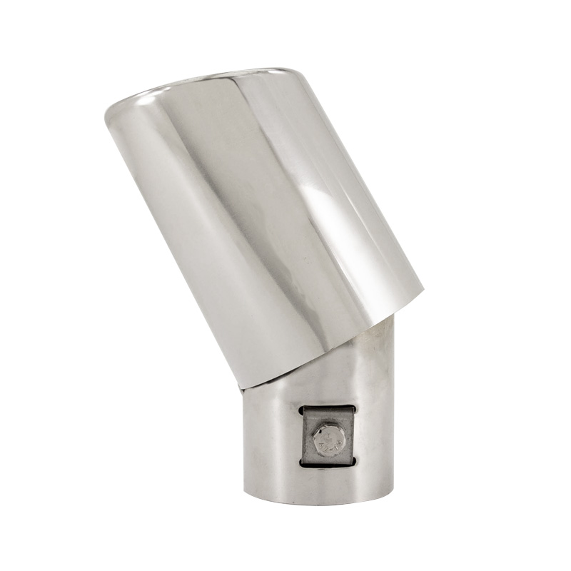 Simoni Racing Embout d'Échappement Ovale/Oblique Inox - 87x66xL150 - Montage ->48mm