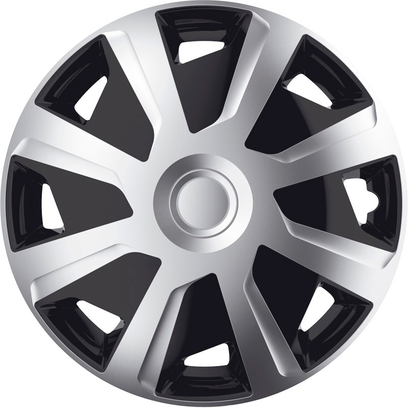 Jeu d'enjoliveurs J-Tec Mistral Van 16-inch argent/noir (sphère)