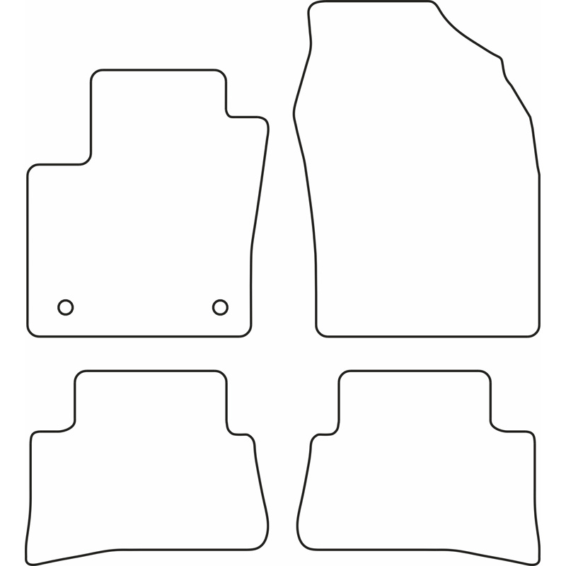 Set de tapis de sol sur mesure pour Toyota C-HR 2016-