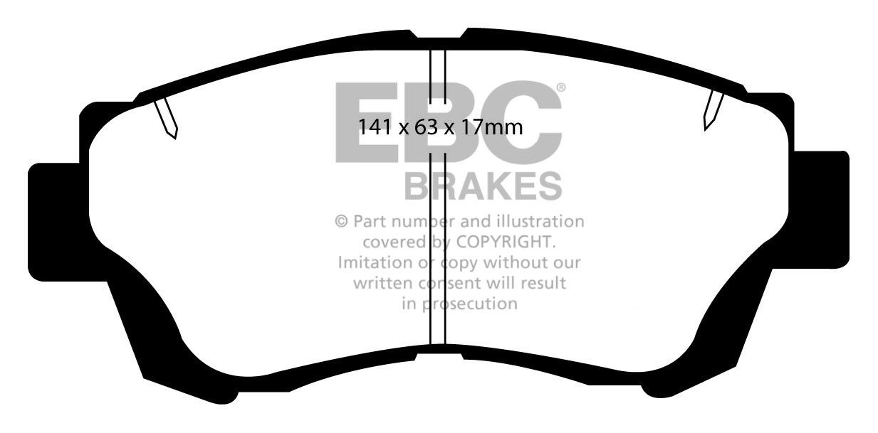 EBC Brakes LEXUS LS400 4.0 90-92 Remblokken voorzijde redstuff