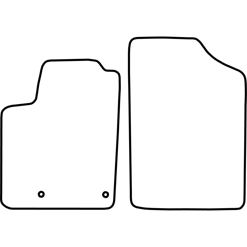 Set de tapis de sol en velours sur mesure pour Peugeot Partner 2005-2008 (seulement avant)