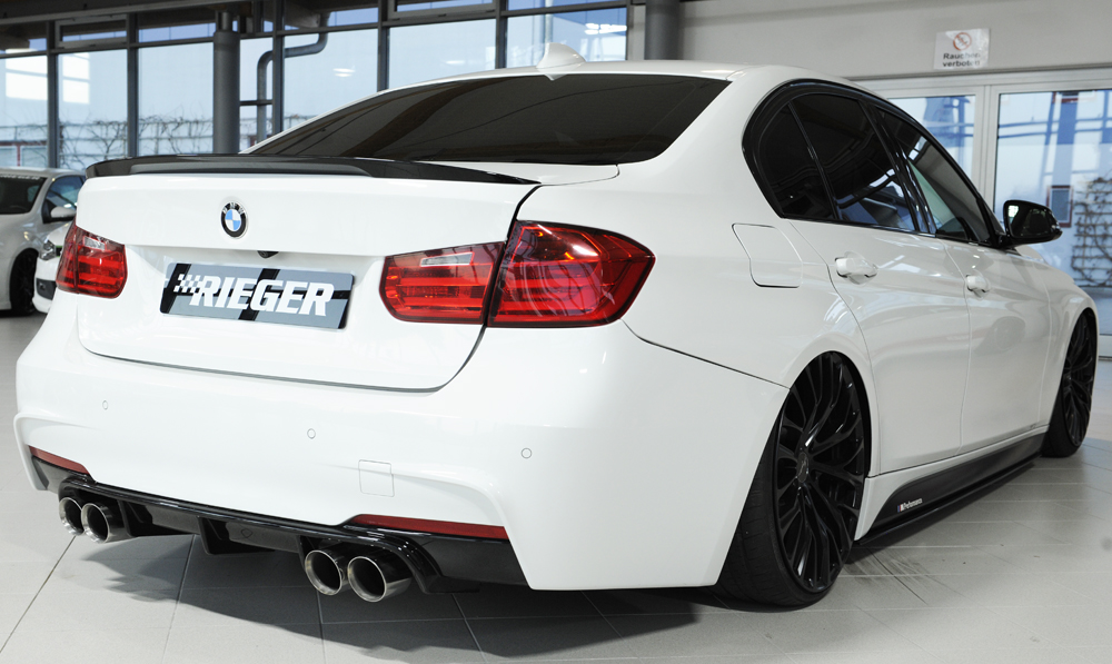 Achter Diffuser BMW 3 serie F30/F31 2012-... Zwart Glans Rieger