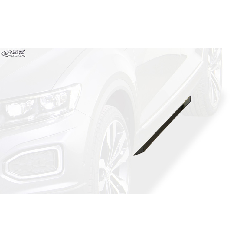 Jupes latérales 'Slim' sur mesure pour Volkswagen T-Roc 2017- (ABS noir luisant)