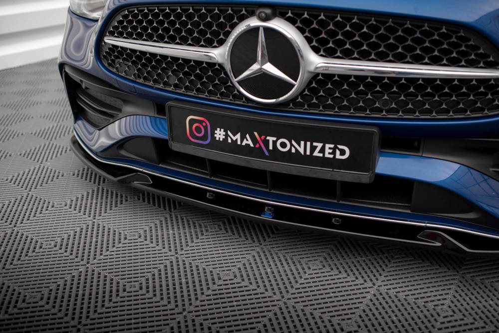 Voorspoiler V.1 Mercedes C Klasse AMG Pakket / C43 AMG W206 Maxton Glans Zwart