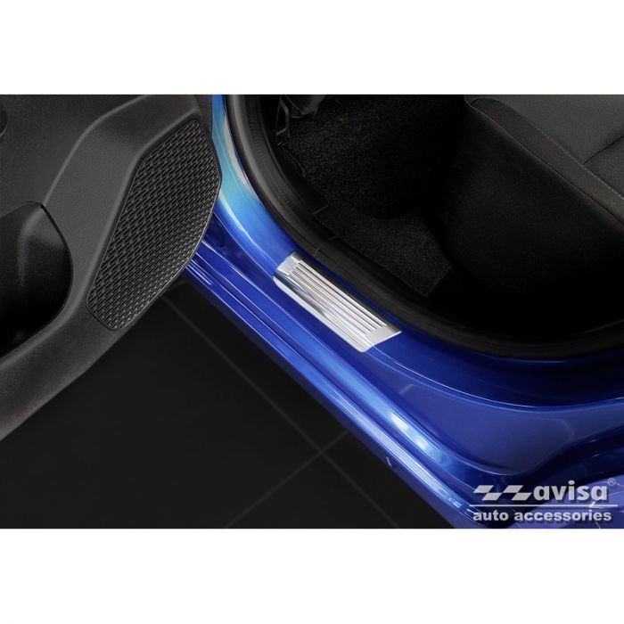 Seuils de portes inoxydable sur mesure pour Dacia Sandero III 2020- incl. Stepway 'Lines' - 4-pièces
