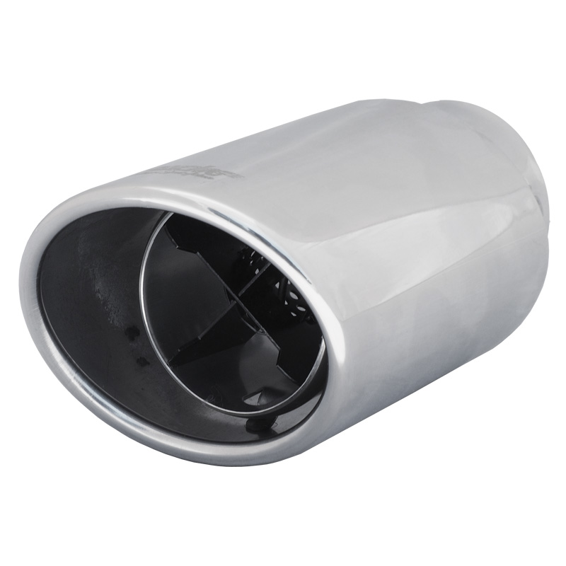 Simoni Racing Embout d'Échappement Ovale/Oblique Inox - 95x85xL175mm - Montage 34->62mm