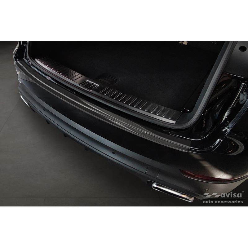 Protection de seuil arrière inox noir sur mesure pour Porsche Cayenne III 2017-
