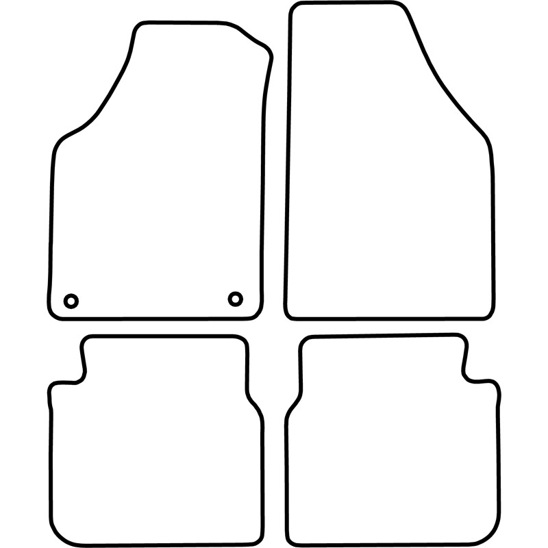 Set de tapis de sol en velours sur mesure pour Fiat Idea 2003-2007