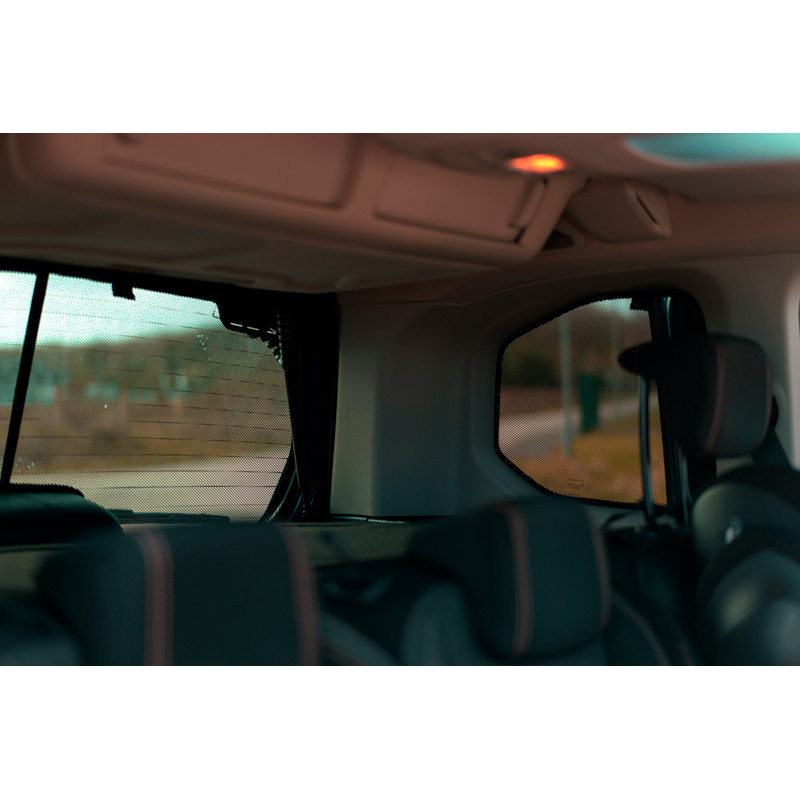Set de Car Shades sur mesure pour Citroen Berlingo Multispace 2018- (seulement pour hayon arrière avec lunette ouvrante) (6-pièces)