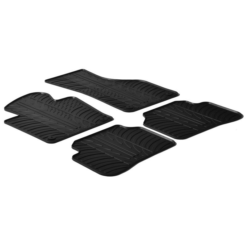 Set tapis de caoutchouc sur mesure pour Volkswagen Passat 2010-2014 / Volkswagen Passat CC (T profil 4-pièces + clips de montage)