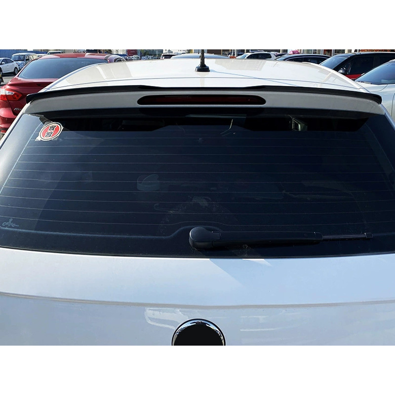 Becquet de toit (Spoiler Cap) sur mesure pour Volkswagen Polo VI (AW) 2017- (ABS Noir Luisant)