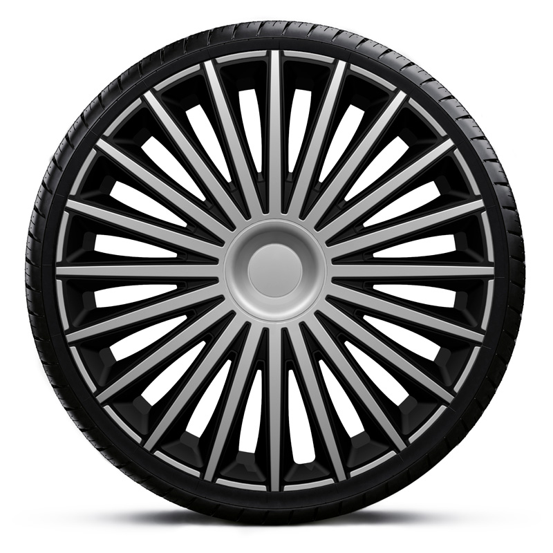 Jeu d'enjoliveurs Dakota 16-inch argent/noir