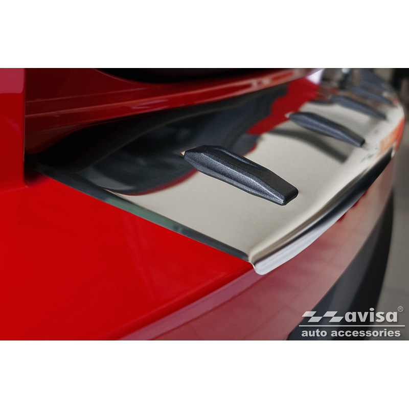 Protection de seuil arrière inox sur mesure pour Skoda Karoq (NU7) Facelift incl. Sportline 2022- 'STRONG EDITION'