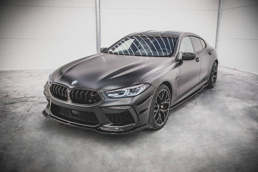 Voorpsoiler V.2 BMW M8 Gran Coupe Maxton Glans Zwart