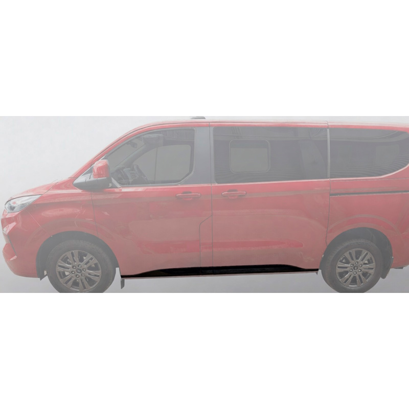 RGM Set Couvres de chassis latérales sur mesure pour Volkswagen Transporter T7 2024- & Ford Transit/Tourneo Custom 2023- empattement court - Noir brillant