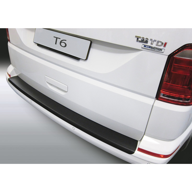 Protection de seuil arrière (ABS) sur mesure pour Volkswagen Transporter T6 Caravelle/Multivan 9/2015- avec hayon Noir