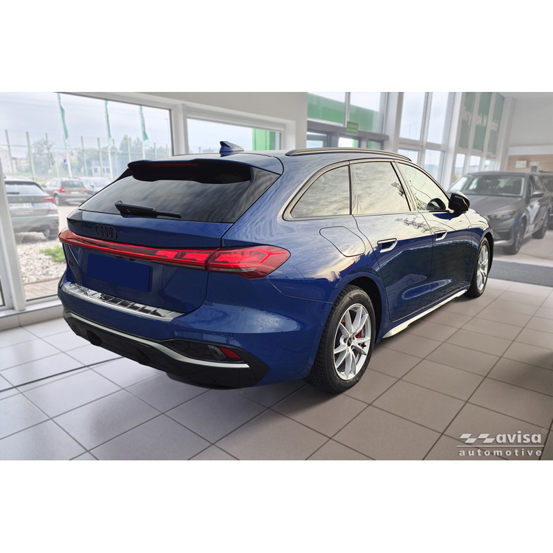 Avisa Protection de seuil arrière inox sur mesure pour Audi A5 Avant (B10) 2024- 'Ribs'