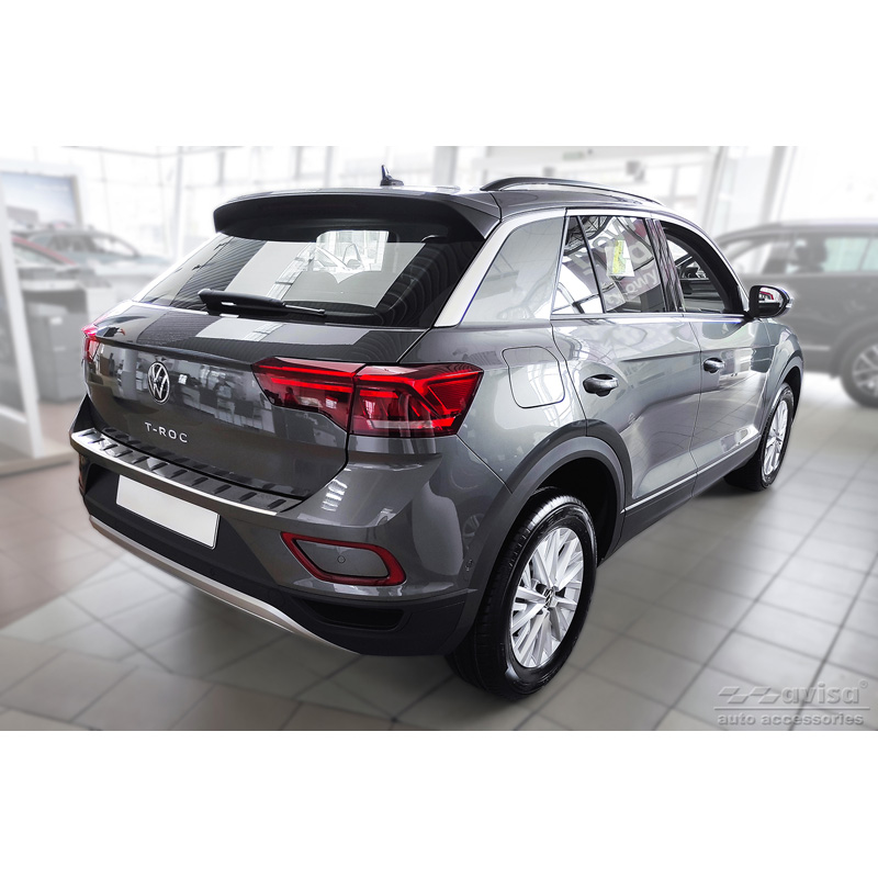 Protection de seuil arrière inox sur mesure pour Volkswagen T-Roc & T-Roc Cabrio 2017-2022 & Facelift 2022- 'STRONG EDITION'
