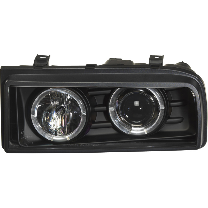 Set de Phares sur mesure pour Volkswagen Corrado - Noir - incl. anneaux Angel-Eyes