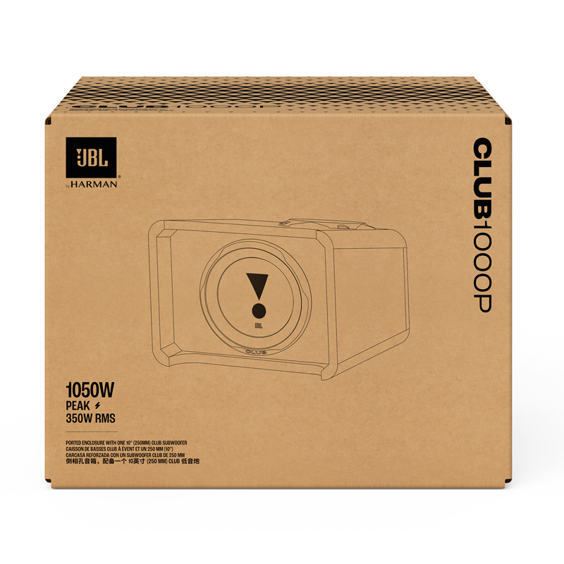 JBL Club 1000P 10'' Subwoofer passif (Boombox) avec port bass reflex