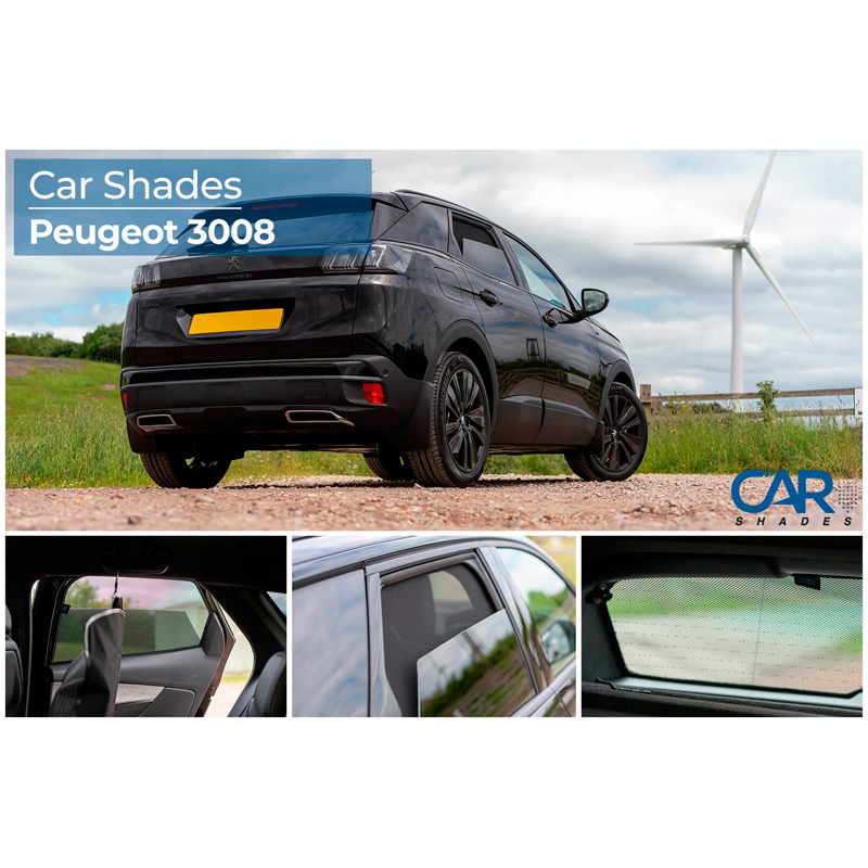 Set de Car Shades sur mesure pour Peugeot 3008 II 2016- (6-pièces)
