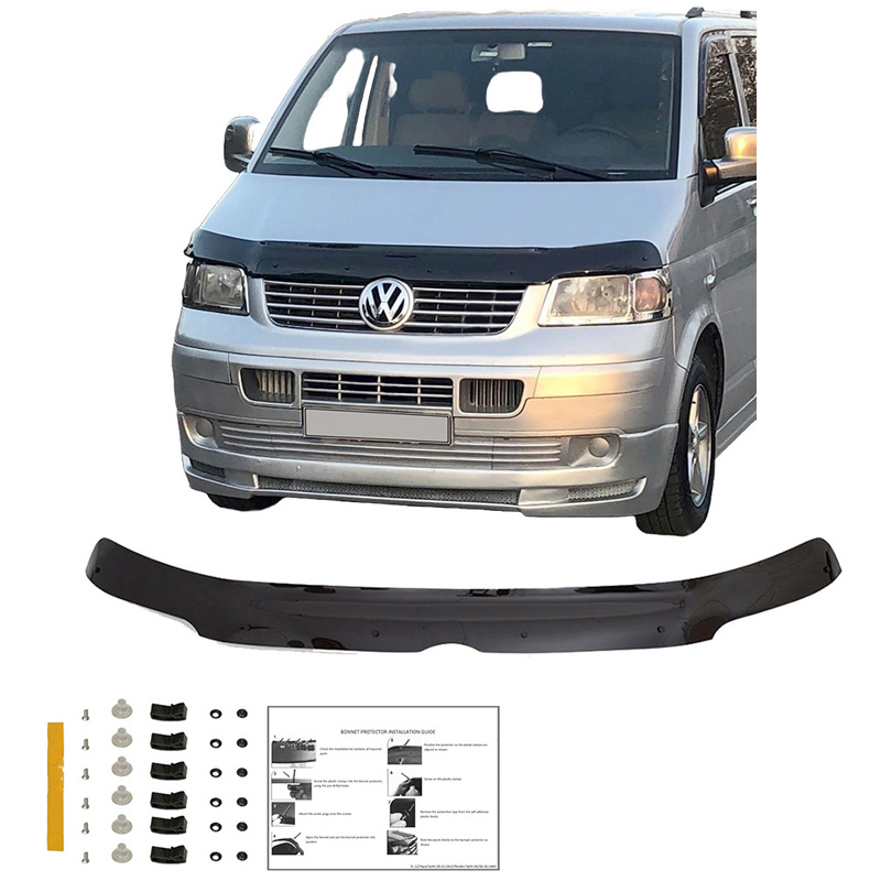 Protection du capot sur mesure pour Volkswagen Transporter T5 2003-2009 - Noir brillant