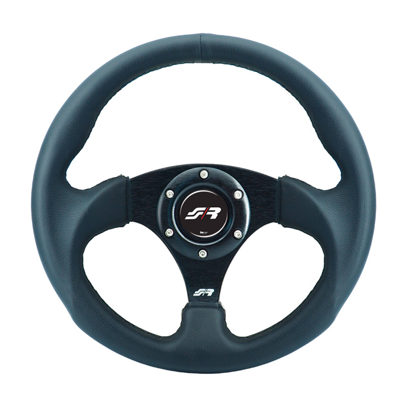 Simoni Racing Volant Universel 'Rolle' - Eco-Cuir Noir - Diamètre 300mm