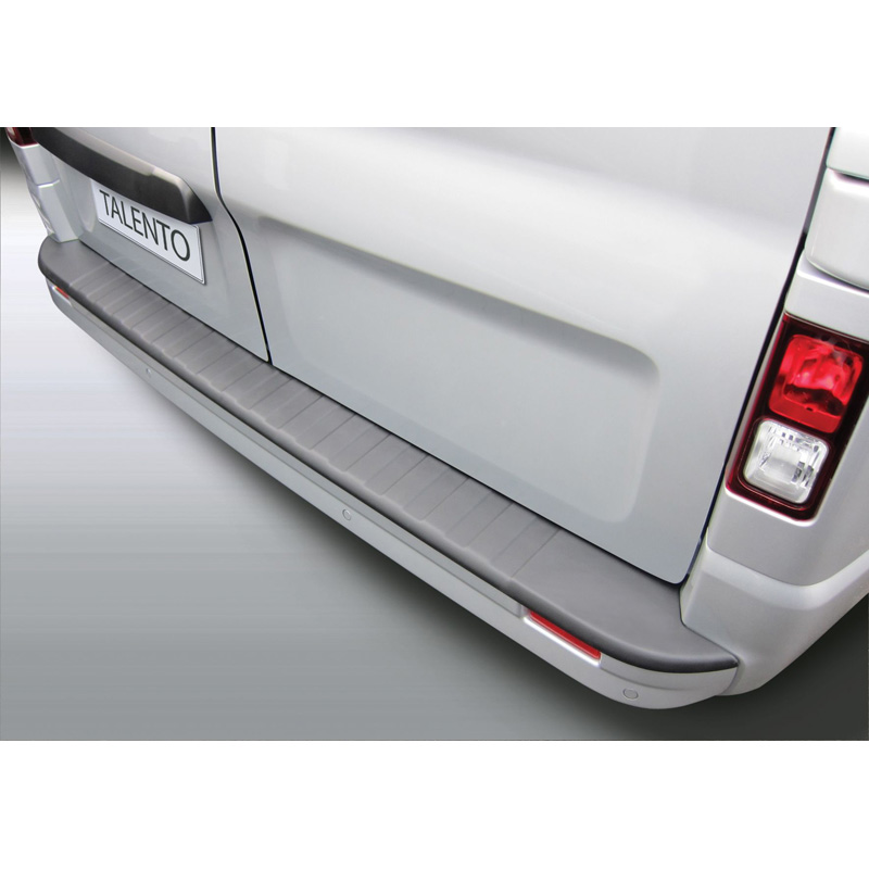 Protection de seuil arrière (ABS) sur mesure pour Opel Vivaro 2014-2019 / Renault Trafic 2014- / Nissan NV300 2016- / Nissan Primastar 2022- / Fiat Talento 2016- Noir 'Ribbed'