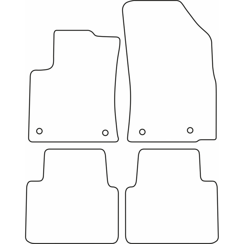 Set de tapis de sol sur mesure pour Opel Crossland 2017-
