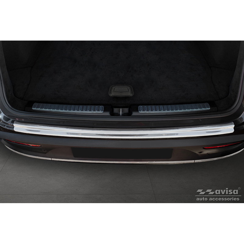 Protection de seuil arrière inox sur mesure pour Mercedes EQC (N293) 2019- 'Ribs'