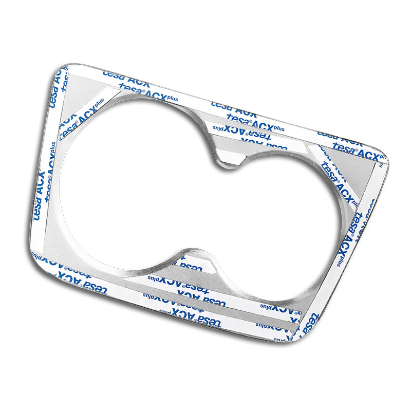 Avisa Cache pour porte-gobelet (2 pièces) Acier Inox sur mesure pour Mercedes Sprinter III 2018- - Argent