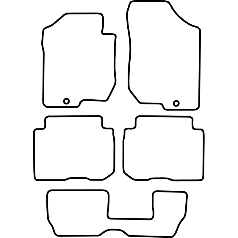 Set de tapis de sol sur mesure pour Kia Carens 2006-2011 (7 Personnes)